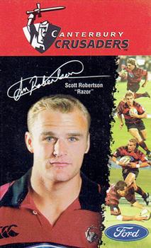 1999 Canterbury Rugby Football Union Ford/More FM Canterbury Crusaders #NNO Scott Robertson Front